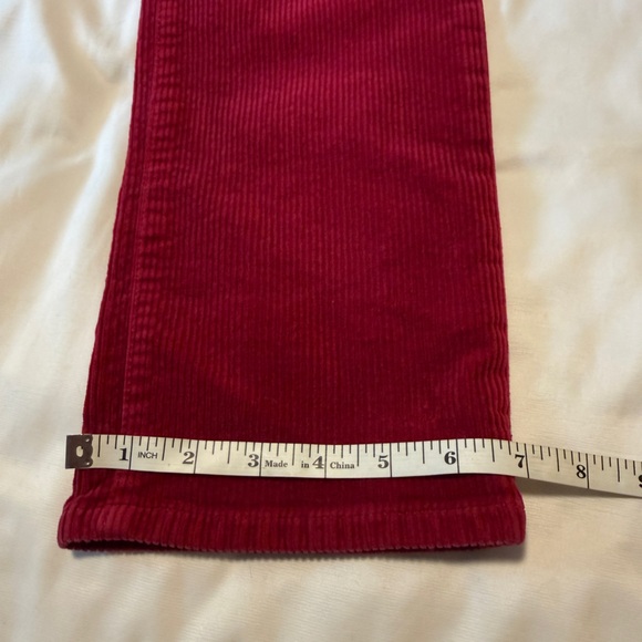 LRL Lauren Jeans Co Red Corduroy Pants Classic Straight Size 2 - Picture 8 of 9